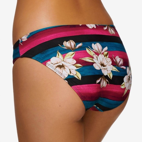 HULA HONEY Black Printed Stretch Lined Moderate Coverage Hipster Swimsuit - Picture 3 of 10